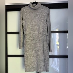 Gap Maternity Softspun Nursing Turtleneck Dress